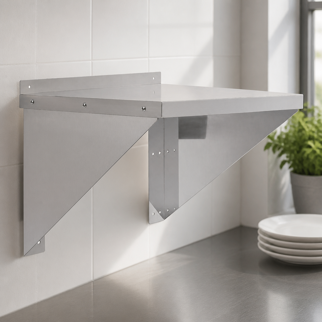 Stainless Steel Wall Shelf for Commercial Microwave Storage