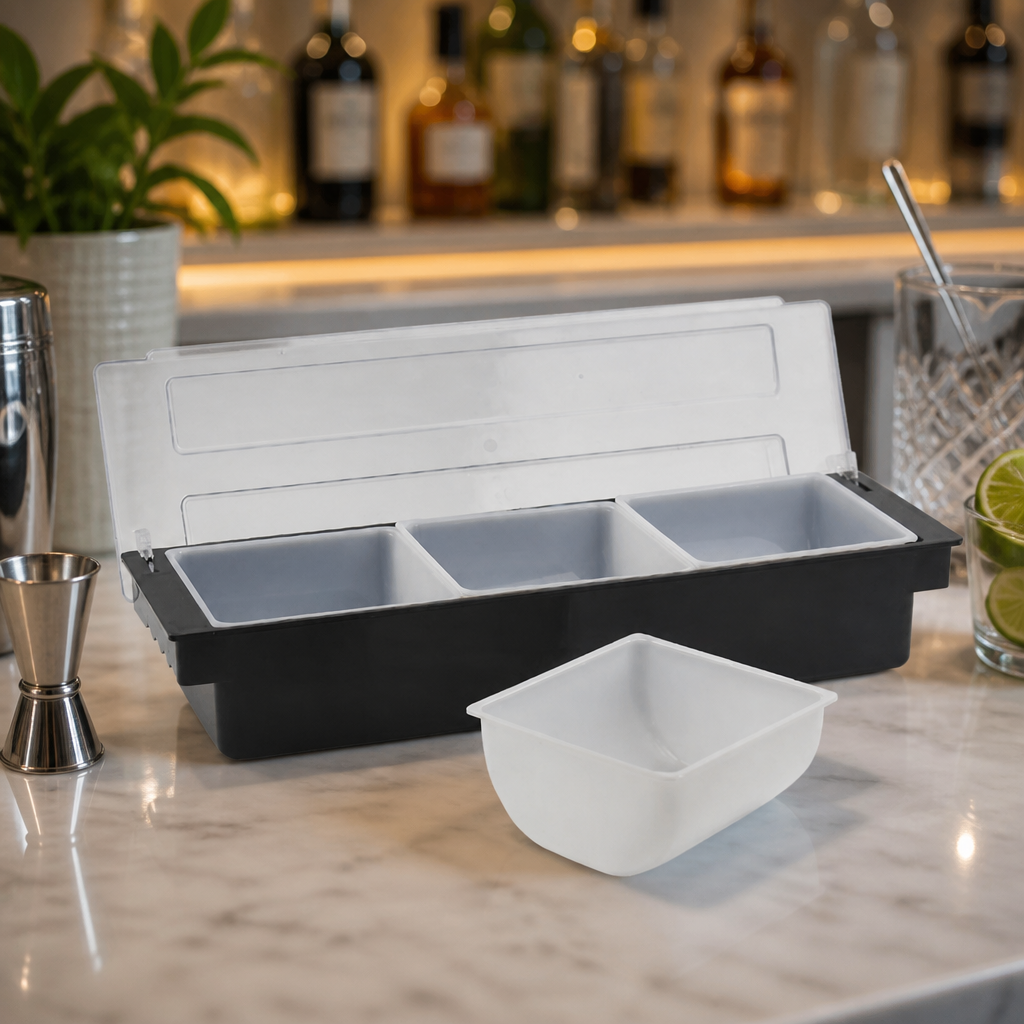 1 Quart Condiment Holder Insert for Commercial Kitchen Use
