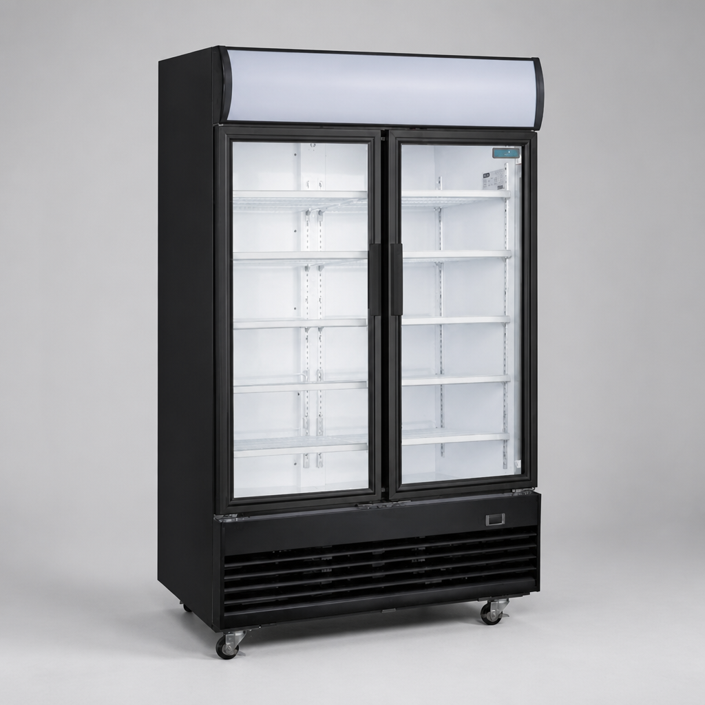 950Ltr Commercial Upright Display Cooler with Hinged Doors
