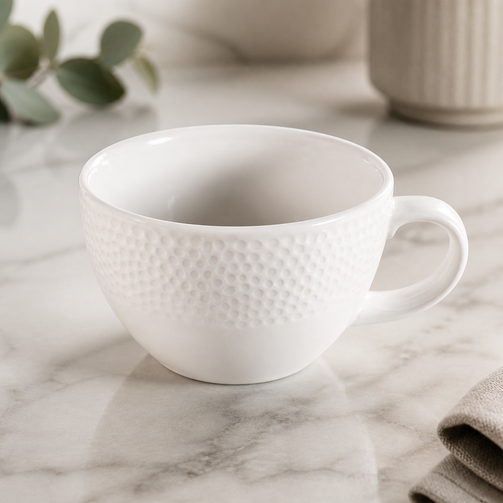 Commercial Coffee Cups 340ml 12oz Super Vitrified Ceramic