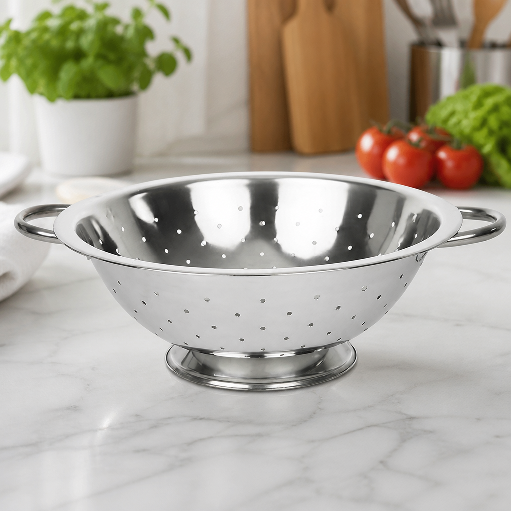 Commercial Stainless Steel Colander 11.5 Inch Heavy Duty