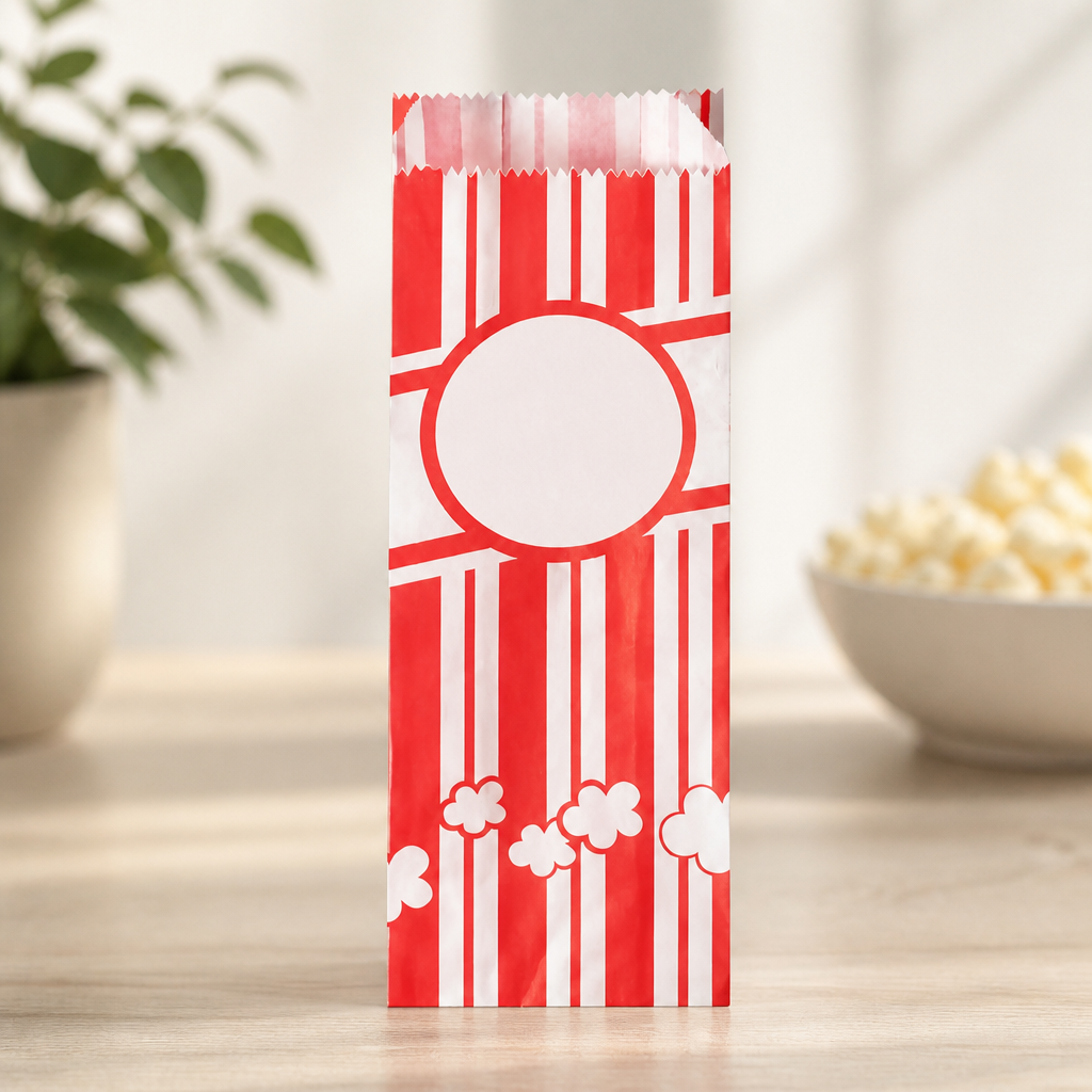 Small Popcorn Paper Party Bags 0.6oz Capacity 1000 Pack