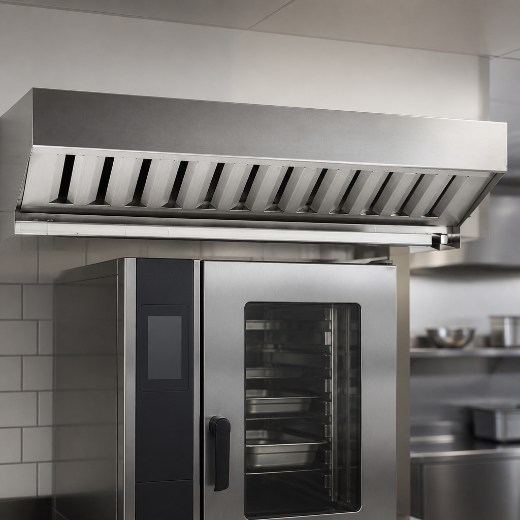 Commercial Combi Oven Extraction Hood 230mm High 790mm Wide