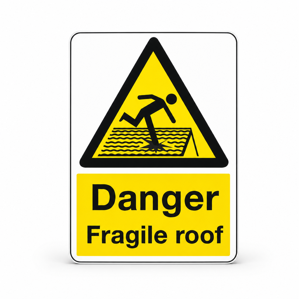 Danger Fragile Roof Safety Sign