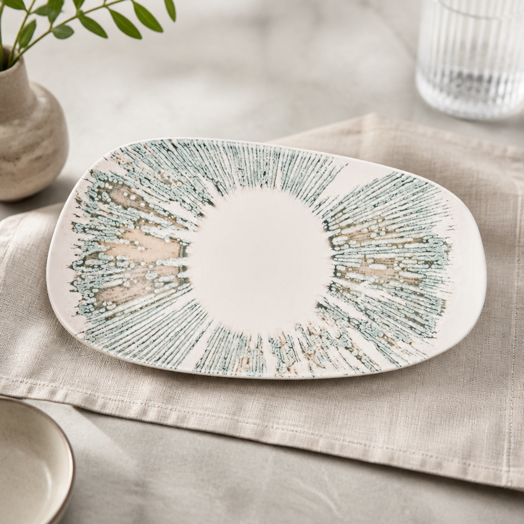 Commercial Ceramic Oblong Plates Pink Opal 350x185mm 6 Pack