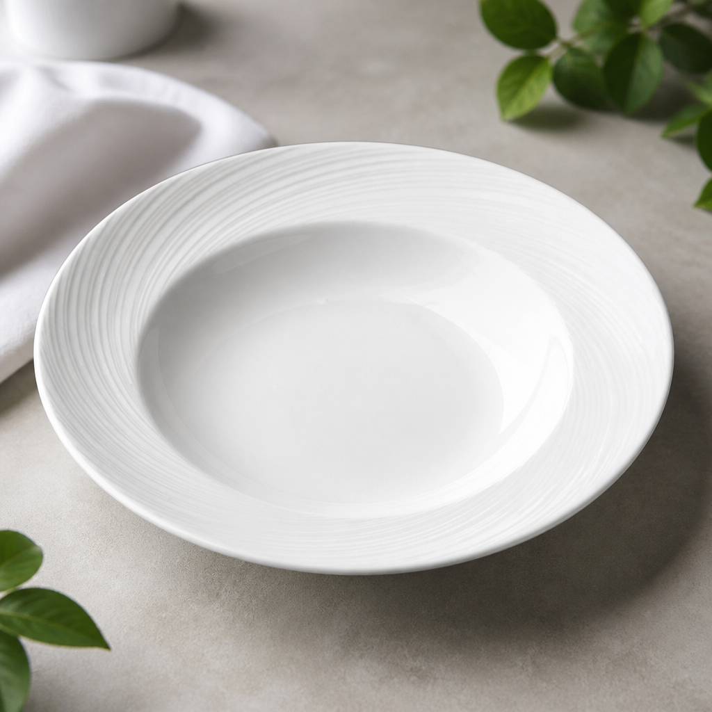 Rimmed Soup Bowls 242mm - 24 Pack Commercial Catering Crockery