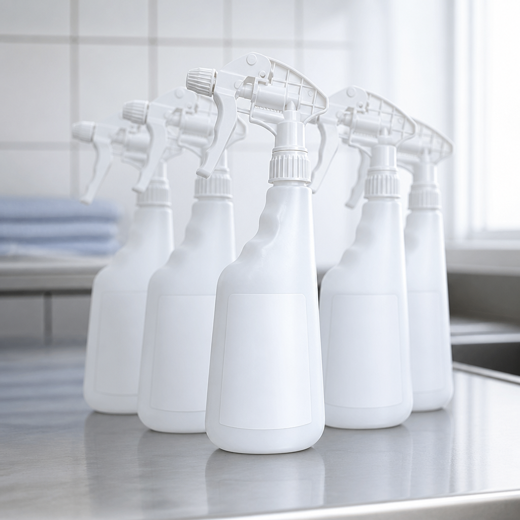Commercial Refillable Spray Bottles 6 Pack Adjustable Trigger