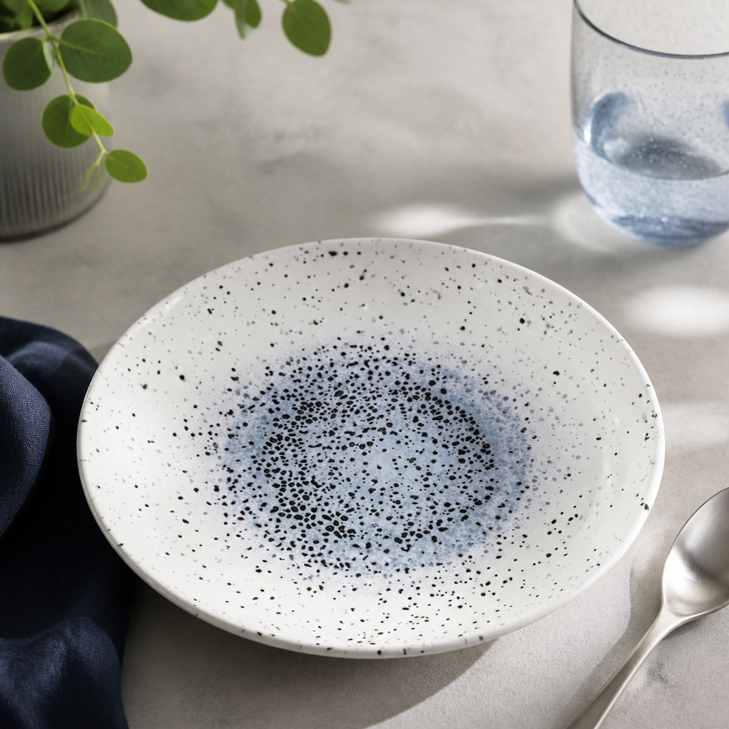 Commercial Organic Round Bowls 1.1Ltr 253mm Blue 12 Pack
