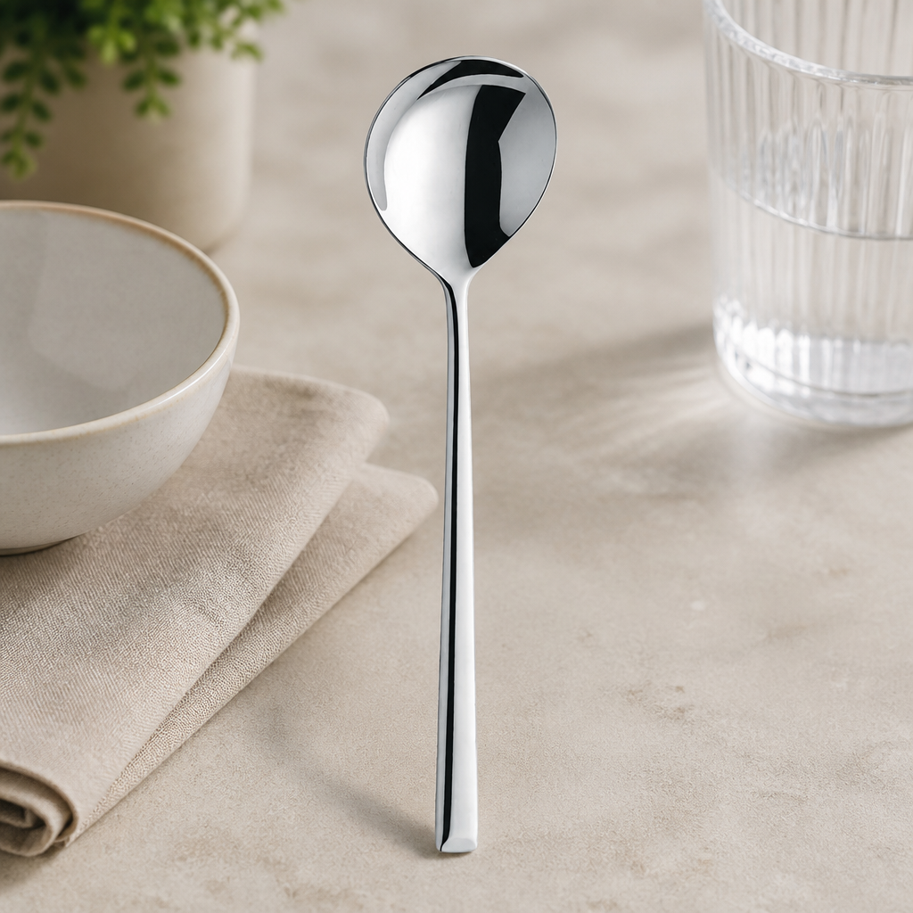 Commercial Stainless Steel Soup Spoons 12 Pack 200mm