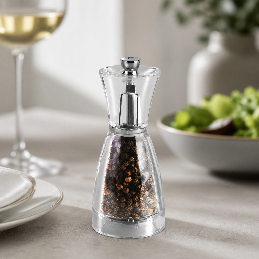 Commercial Acrylic Pepper Mill 125mm Clear Salt And Pepper Grinder