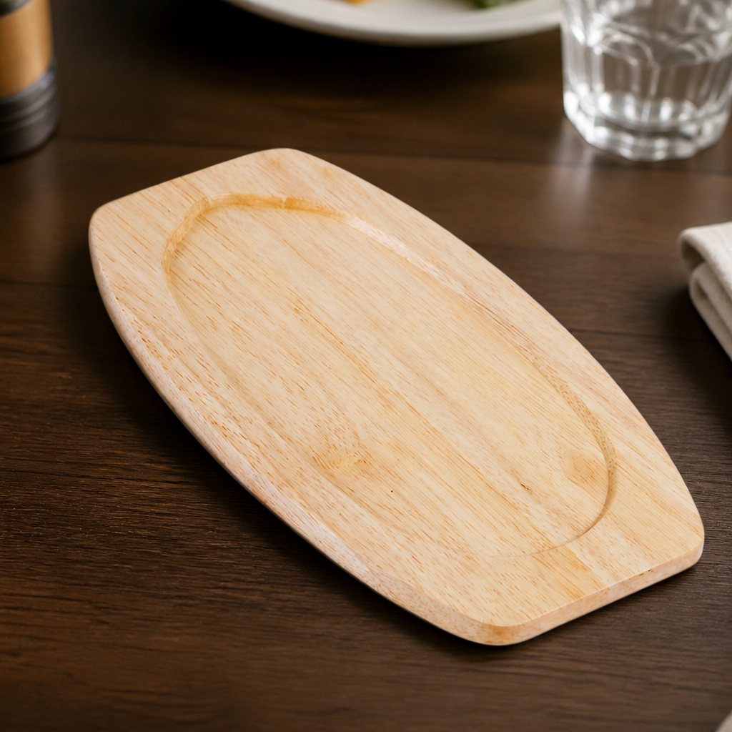 Commercial Wooden Trivet for Cast Iron Sizzle Platter 315x170mm