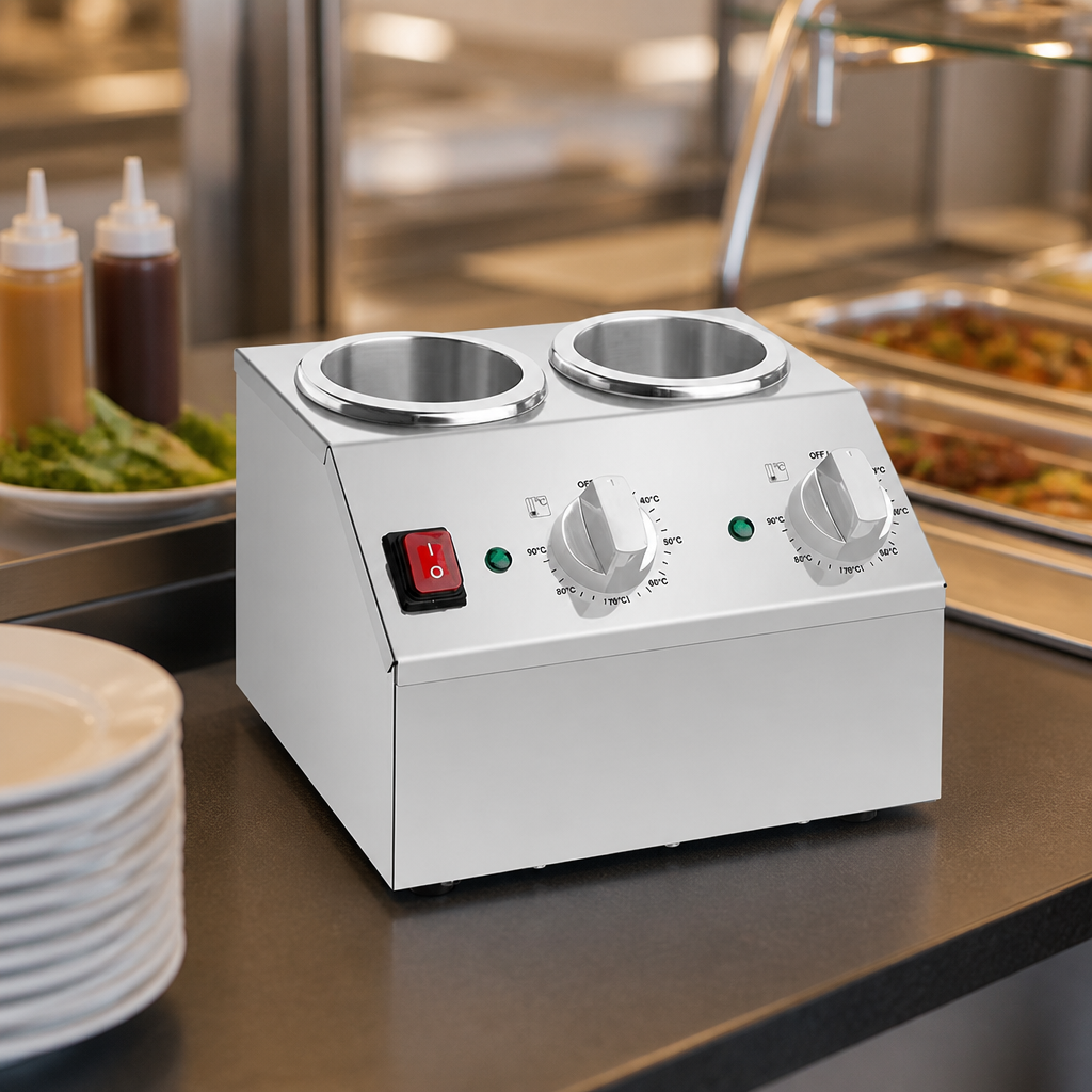 Commercial Sauce Bottle Warmer for 2 Bottles 400W