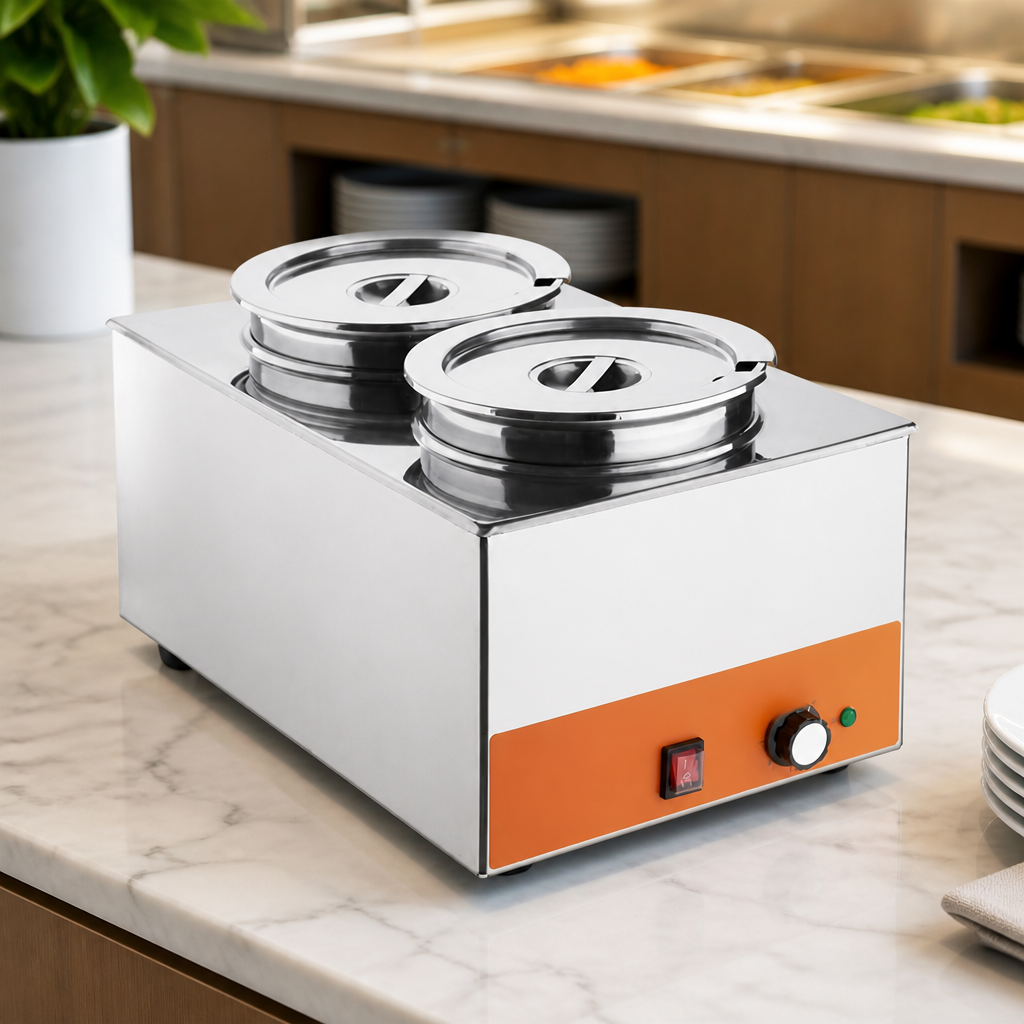 21 Ltr Commercial Electric Bain Marie with Pots Stainless Steel