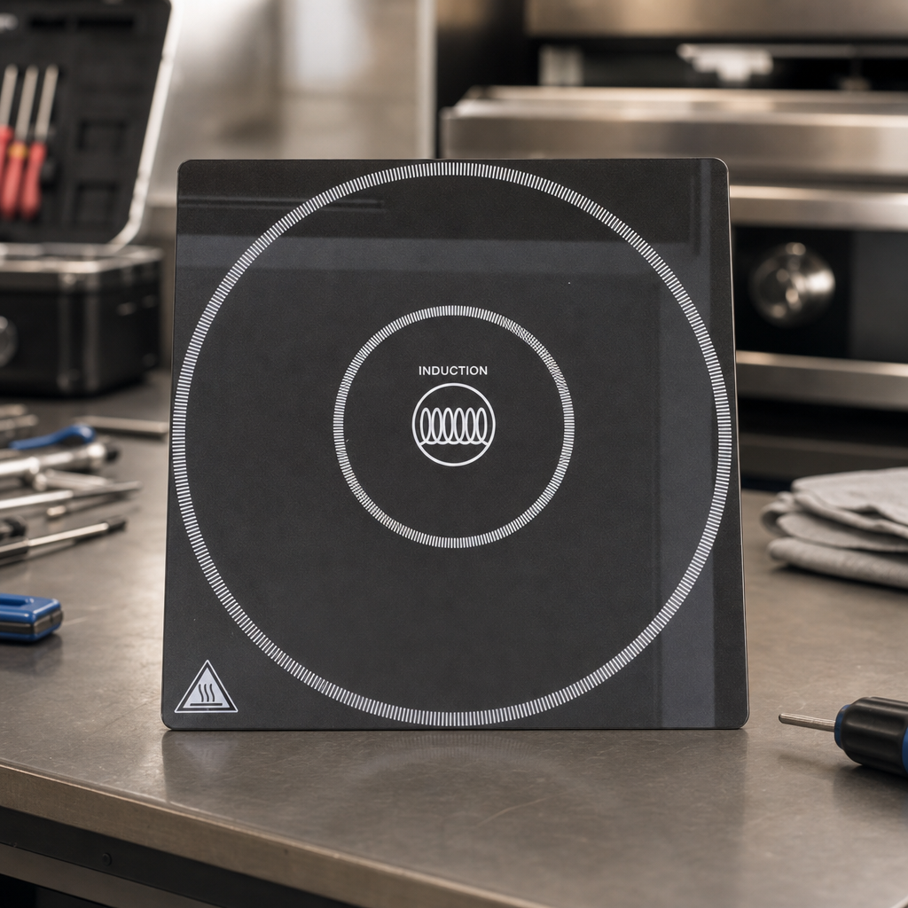 Commercial Glass Plate for Induction Hob 900g Capacity