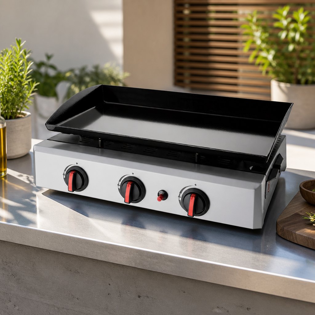 Commercial Outdoor Gas Griddle 630x360mm Cooking Area