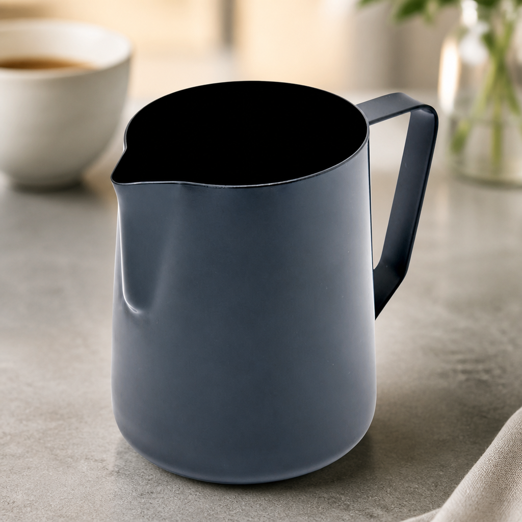 1Ltr Commercial Milk Frothing Pitcher Matte Black