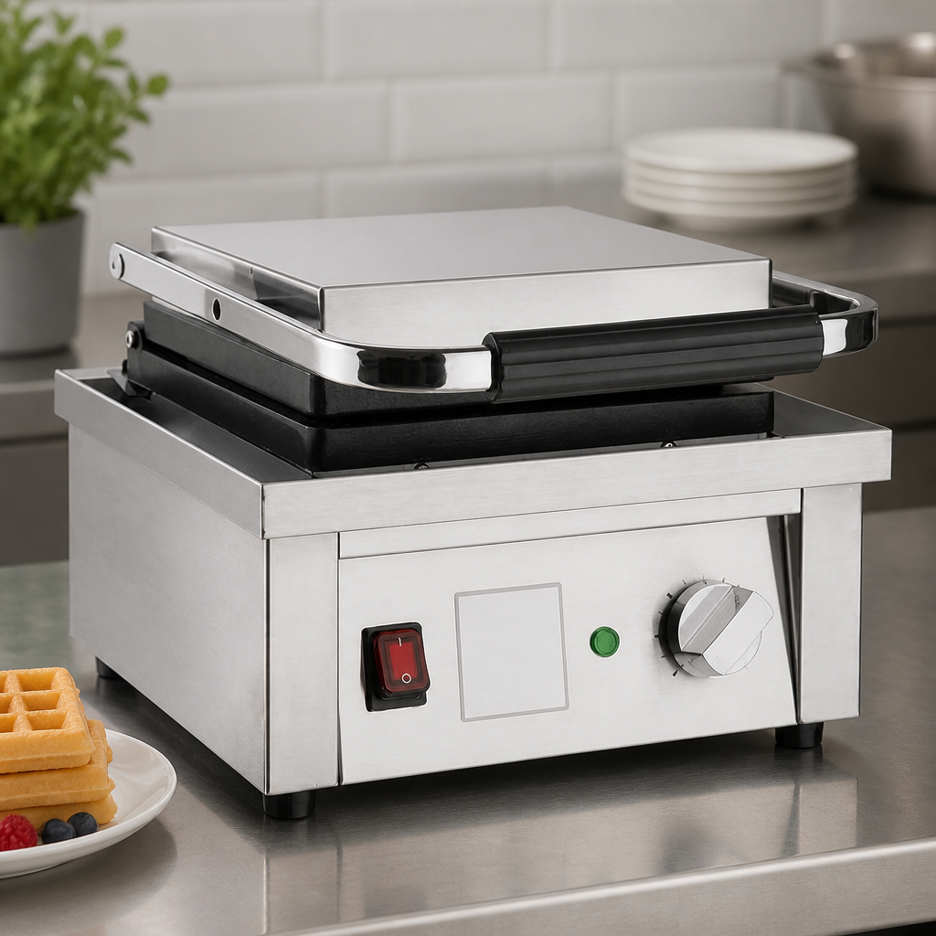 Commercial Waffle Maker 1.6kW Output Up to 60 Waffles Per Hour