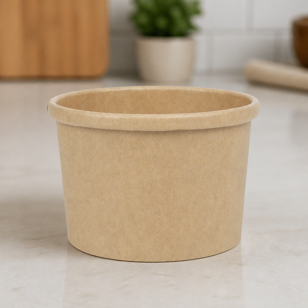 Commercial Kraft Microwavable Soup Cups 225ml 500 Pack