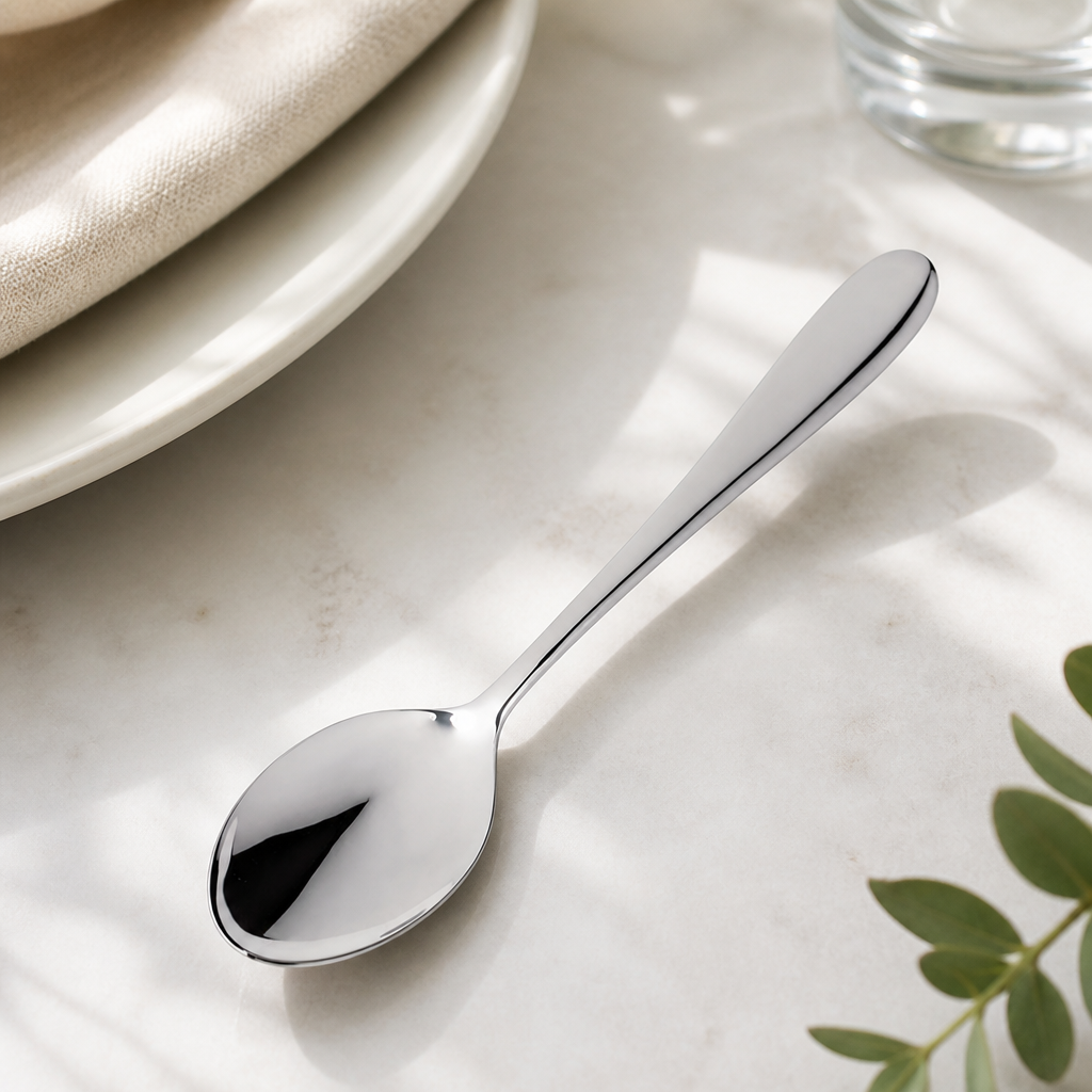 Oxford style dessert spoon set 12 pack stainless steel