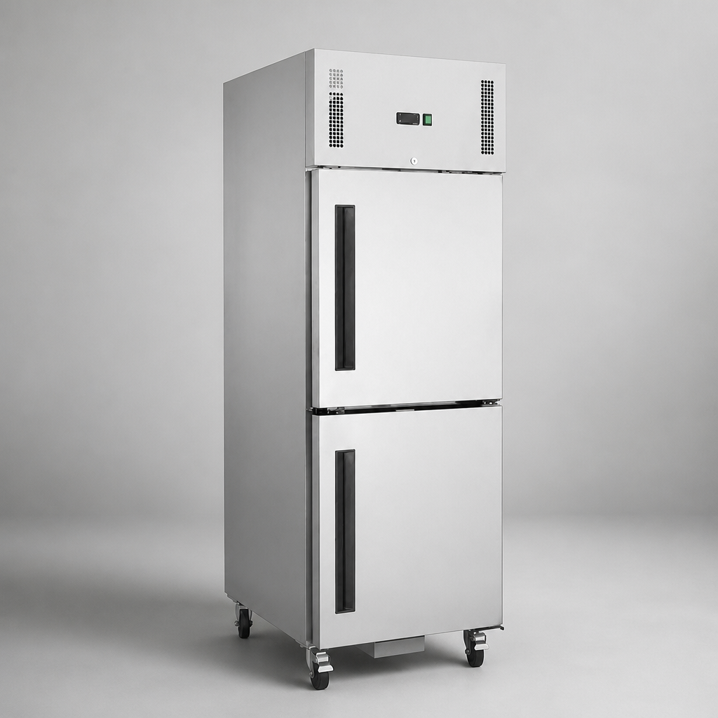 600L Commercial Upright Stable Door Freezer for Catering Use