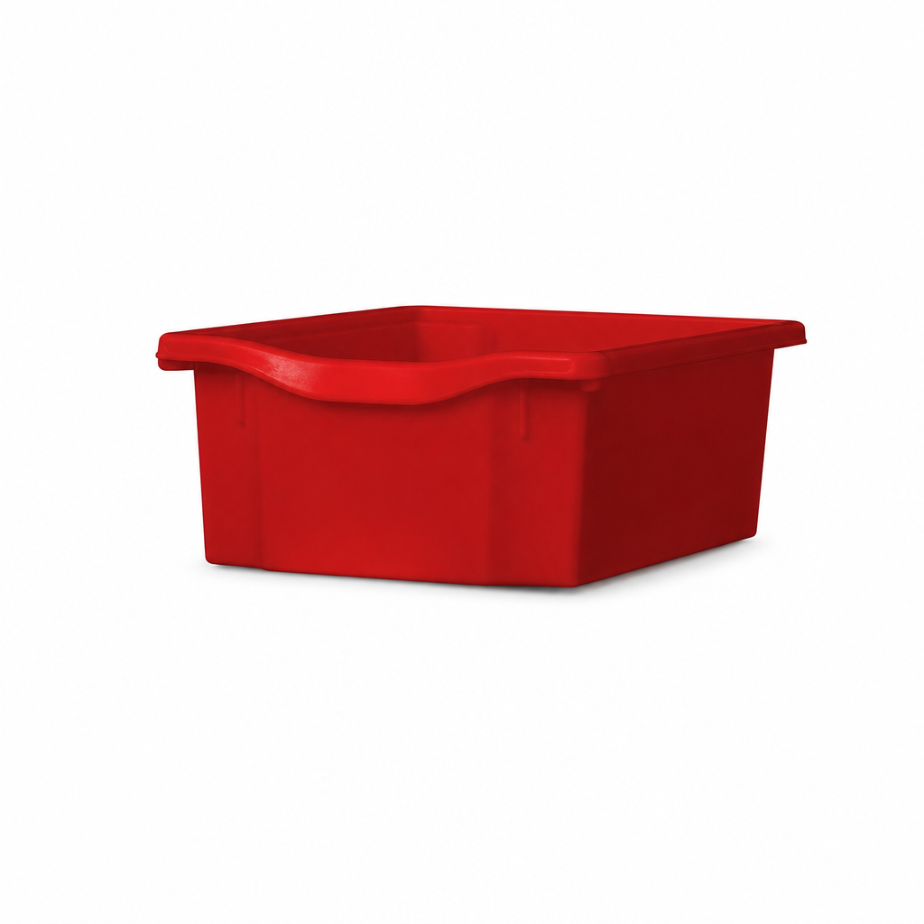 Deep A4 Plastic Storage Trays 20L – Solid Colour Pack of 5