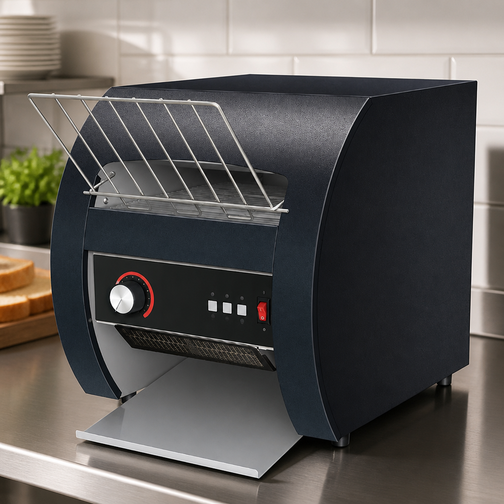 Black Commercial Conveyor Toaster 390-460 Slices Per Hour