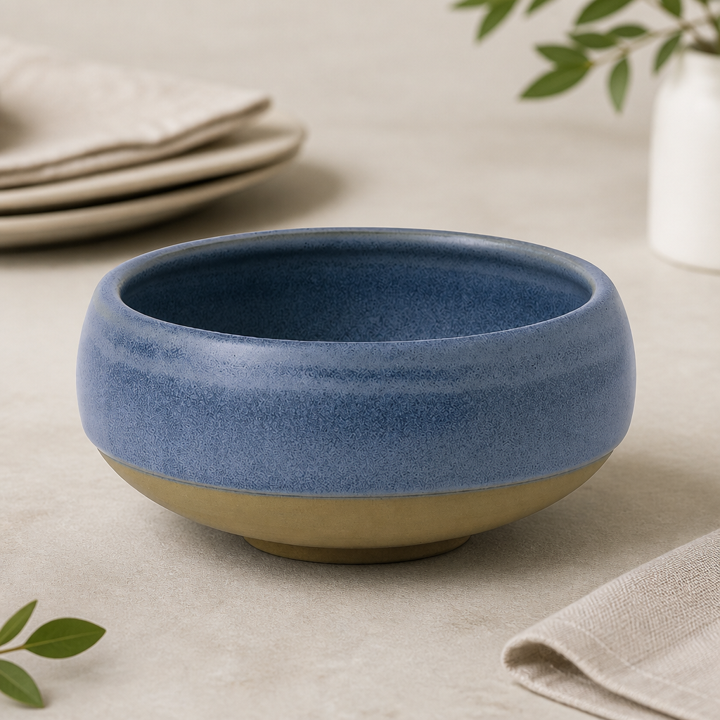 Commercial Ramen Bowls 454ml Blue Ceramic 12 Pack