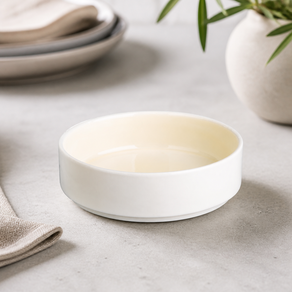 Commercial Fondant Stacking Bowls 152mm Lemon 6 Pack
