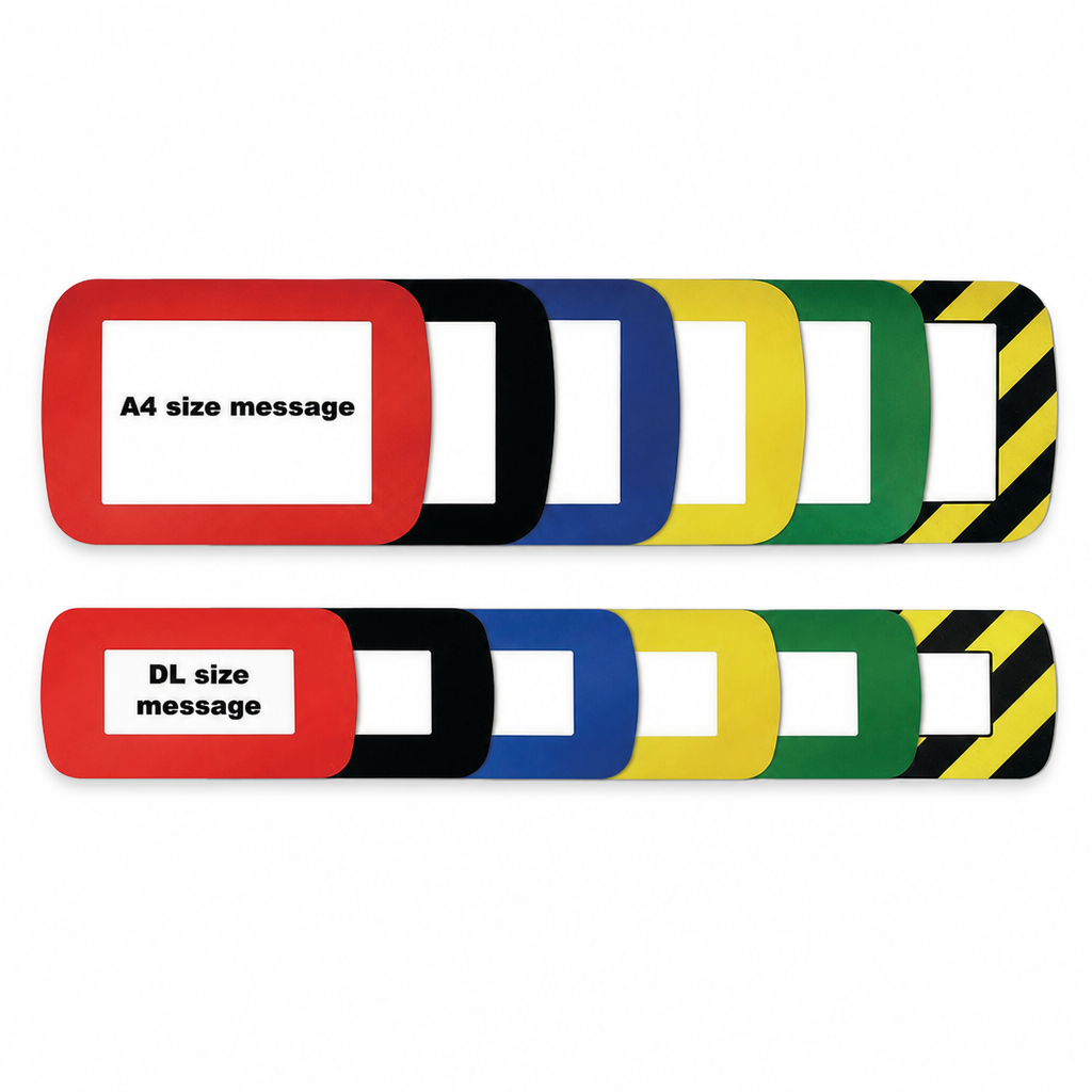 DL Size Floor Marking Frames for Signage and Safety Messages