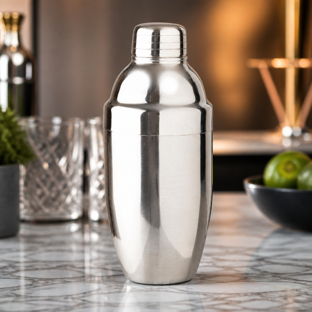 600ml Commercial Cocktail Shaker Stainless Steel Three-Piece