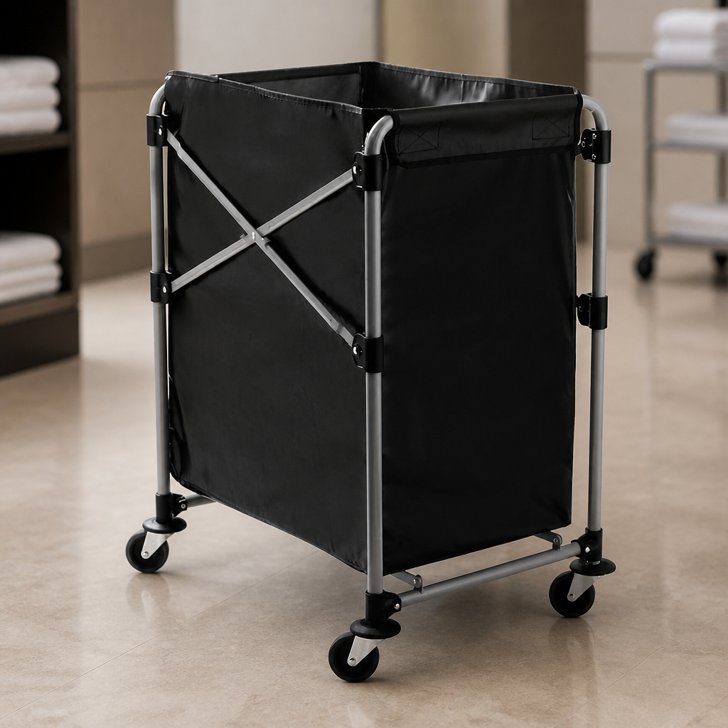 150Ltr Commercial Linen Truck with Collapsible Design
