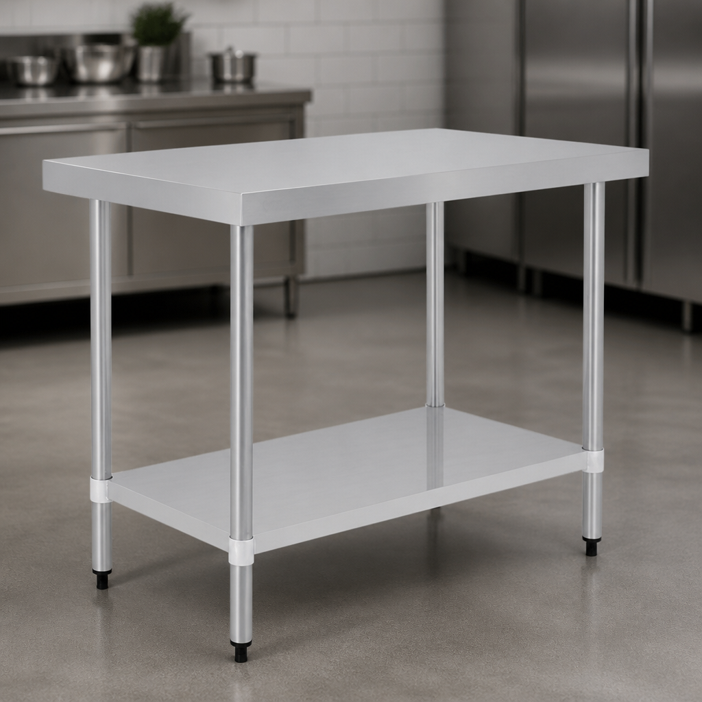 Commercial Stainless Steel Prep Table 1200mm Workbench