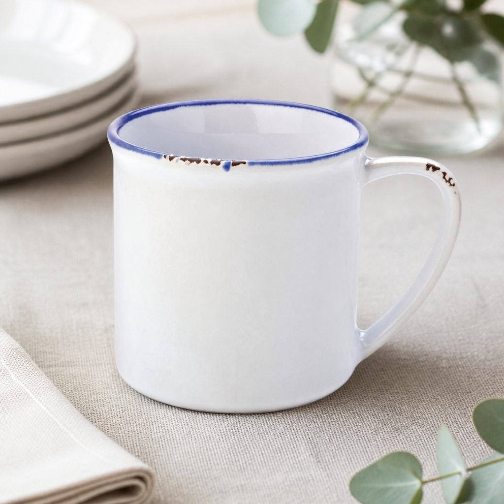 Commercial Stoneware Mugs 380ml for Hot Drinks - 12 Pack
