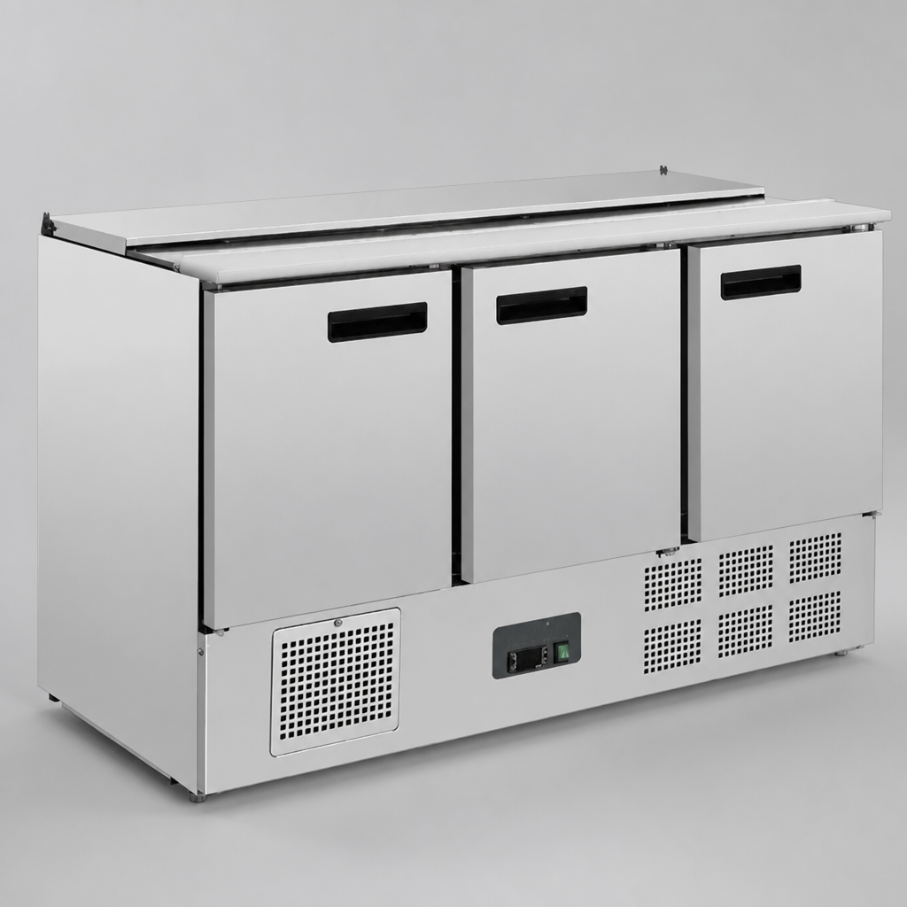 Commercial Saladette Counter Fridge 368L Capacity