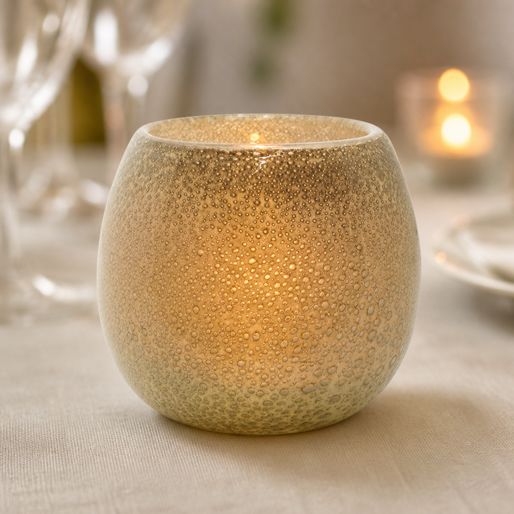 Commercial Sepia Glass Votive Holders 102x89mm 12 Pack