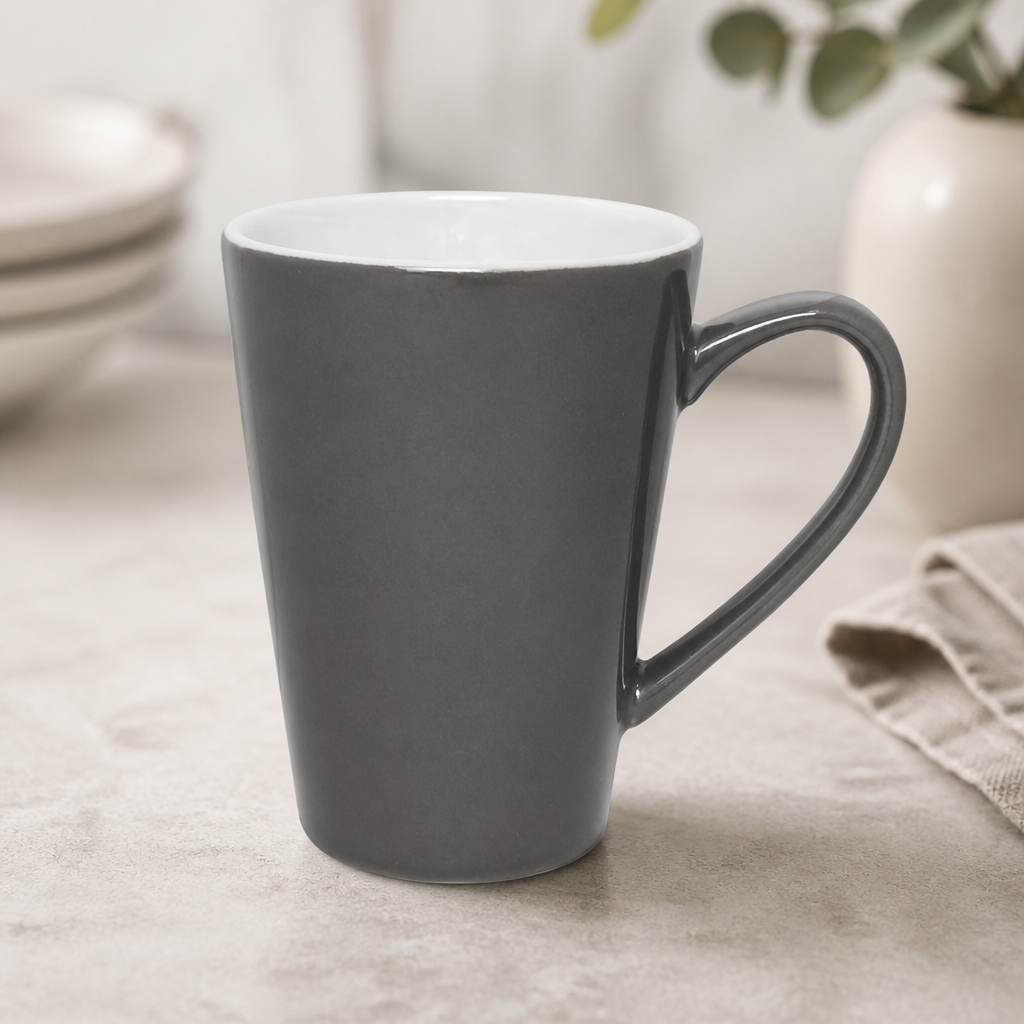 Commercial Latte Cups 340ml Charcoal 12 Pack
