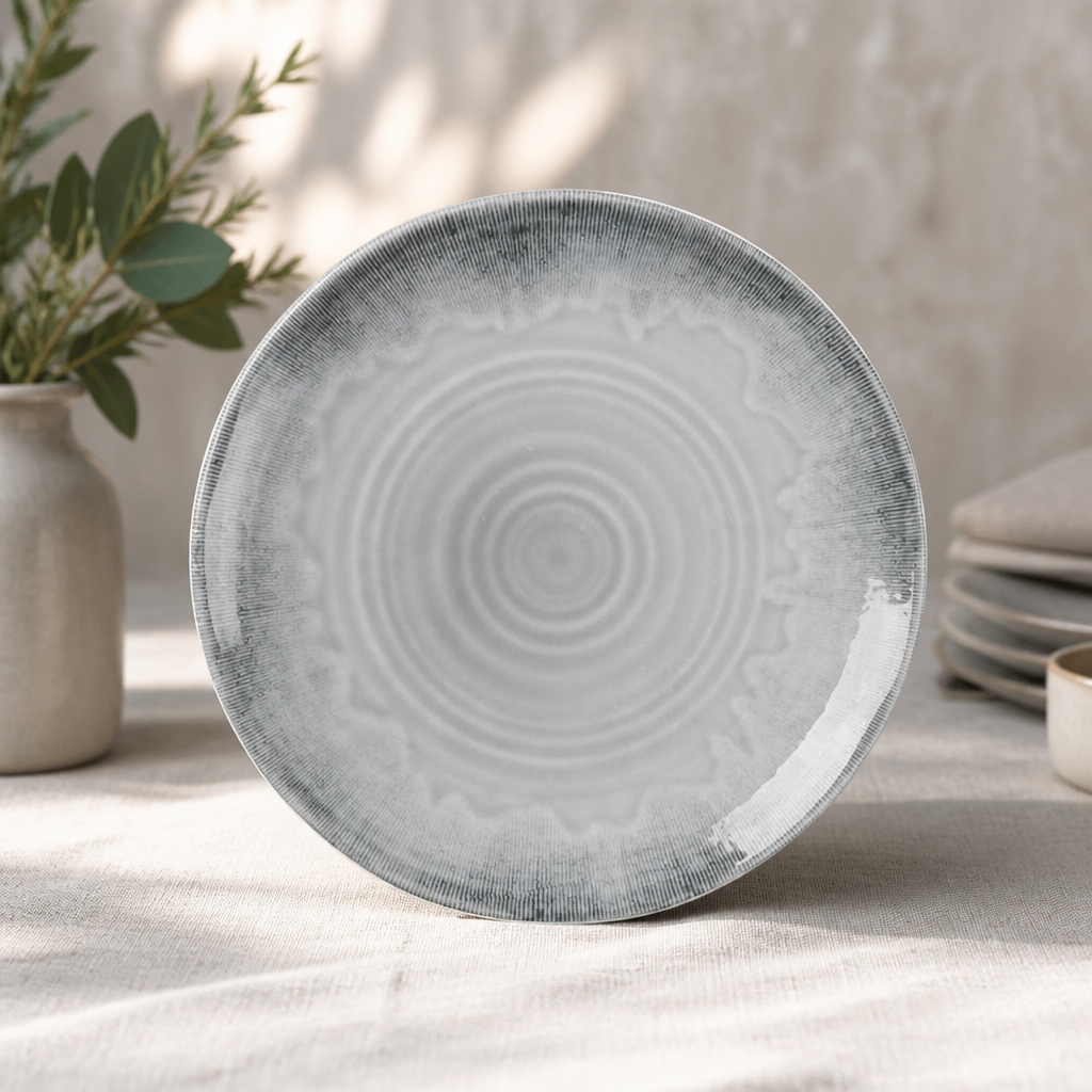 Commercial Organic Coupe Plates 230mm Grey - 12 Pack