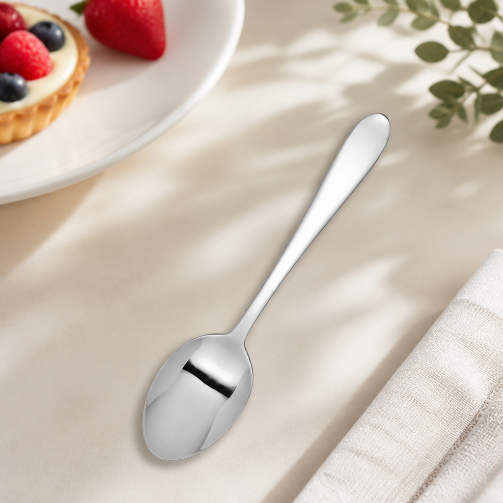 Commercial Dessert Spoons 12 Pack Polished Stainless Steel
