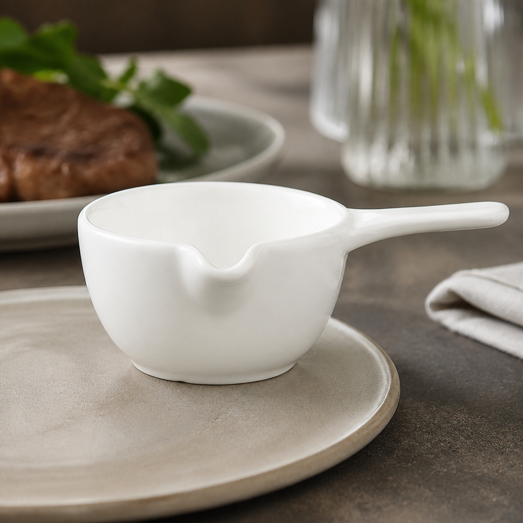 Mini Sauce Pans 110ml - Commercial Gravy Boats And Jugs 6 Pack