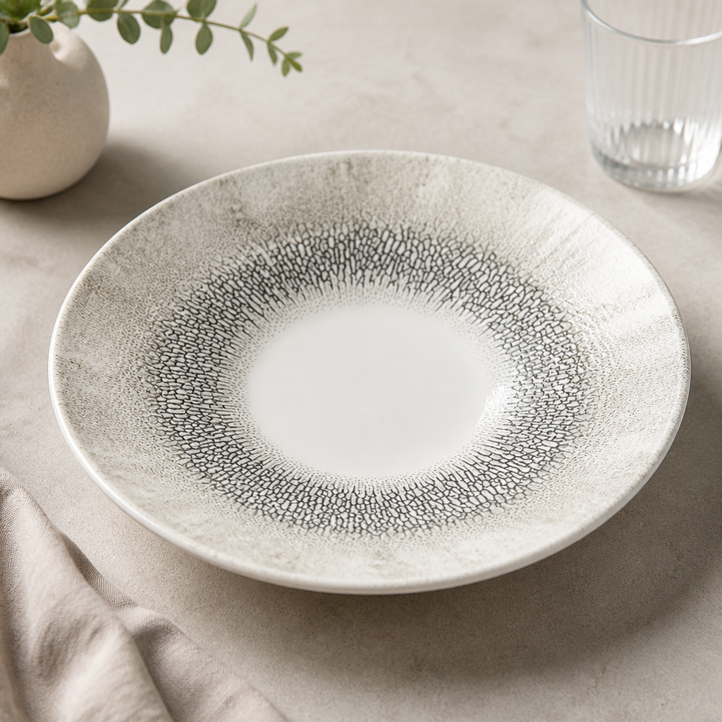 Commercial Deep Coupe Bowls 220mm Grey Super Vitrified Ceramic