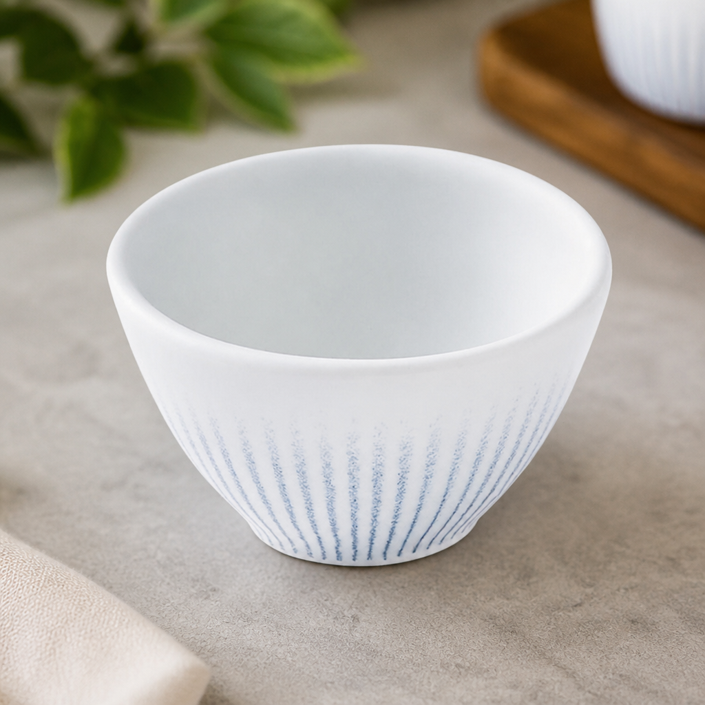 Commercial Dipping Pots 70mm Blue Ceramic 12 Pack 0.06 Ltr