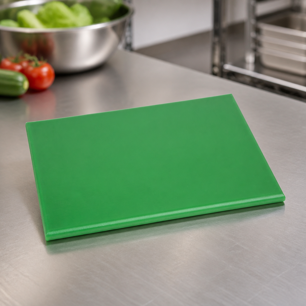 Small Green Commercial Chopping Board 305x229mm High Density