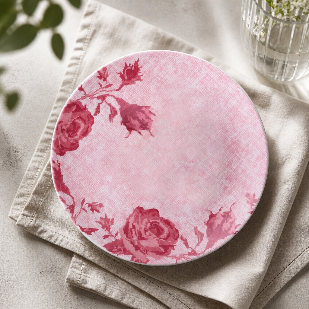 Commercial Boho Coupe Plates Pink 230mm Dishwasher Safe 6 Pack