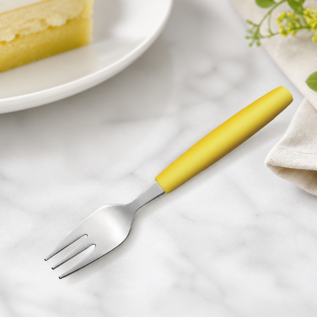 Commercial Cake Forks Yellow 165mm Pack of 12