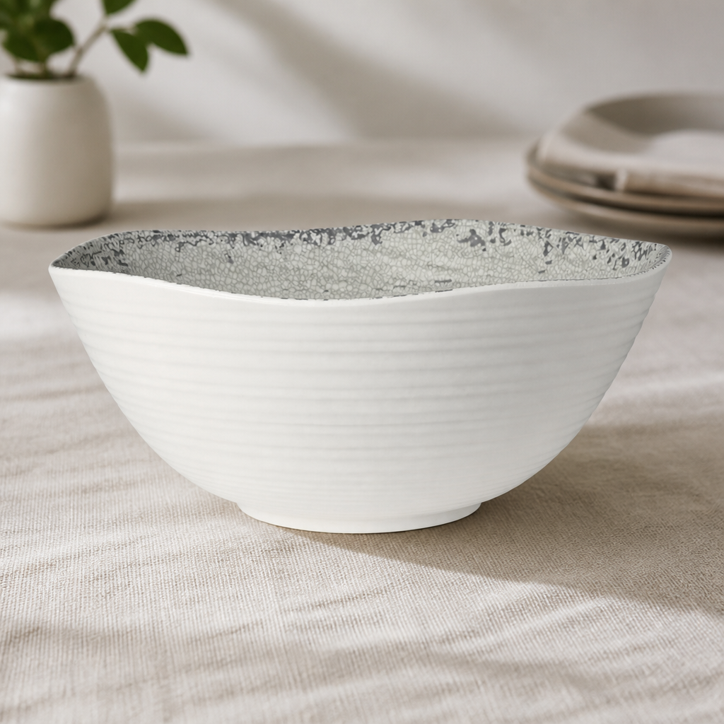 Commercial Large Round Melamine Bowls 356x149mm 2 Pack