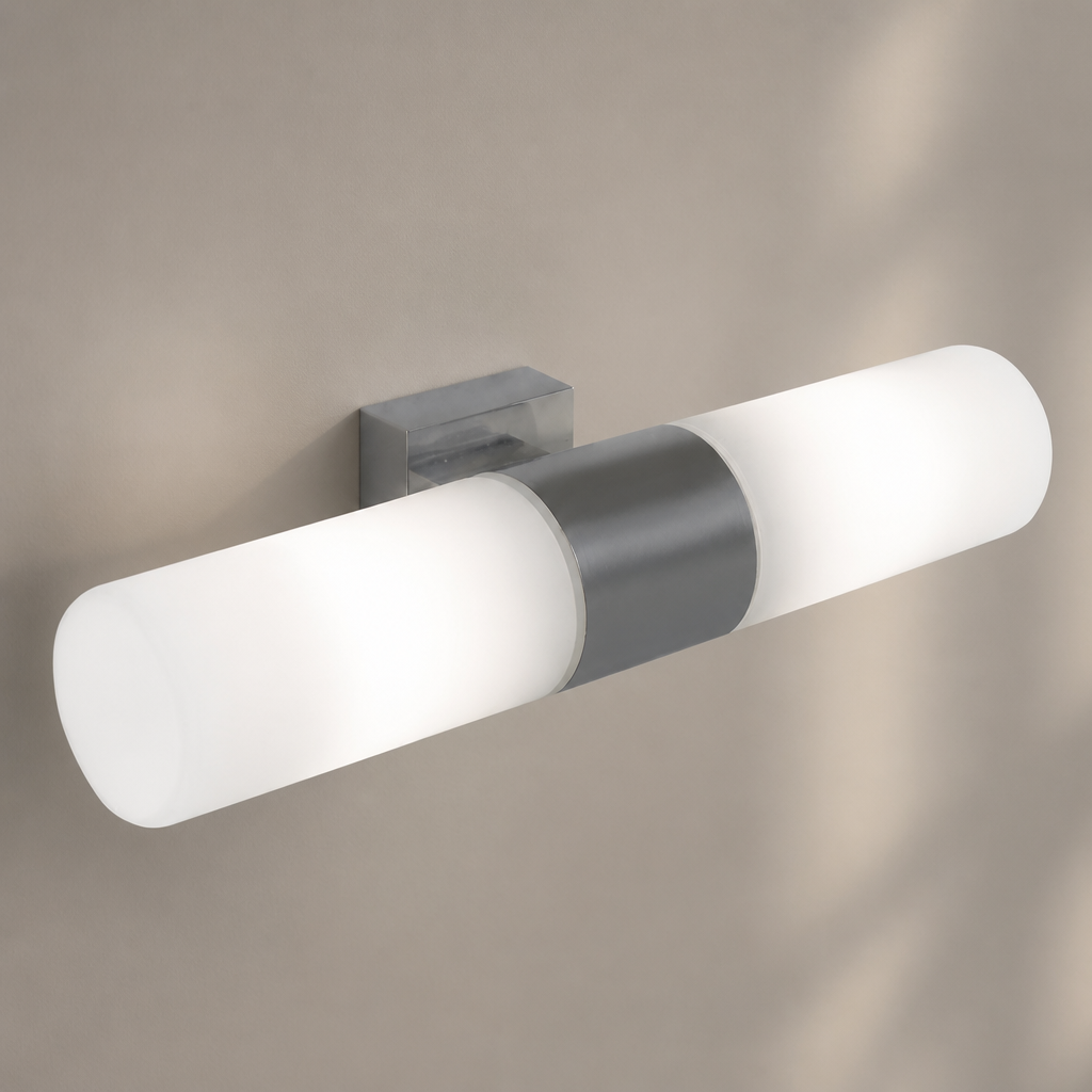 Double Indoor Wall Light Rated for Bathrooms 308mm Wide