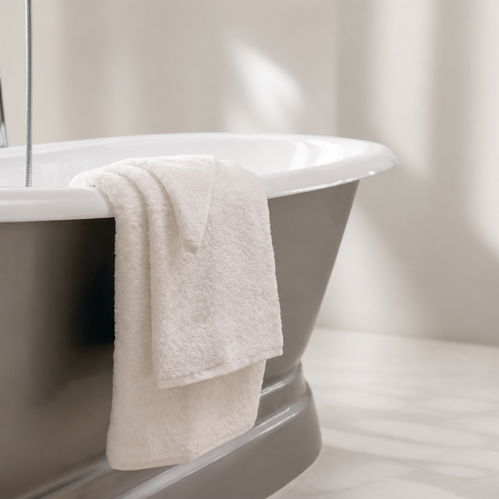 Luxury 600g/m² Cotton Face Cloth 300mm for Spa and Bathroom