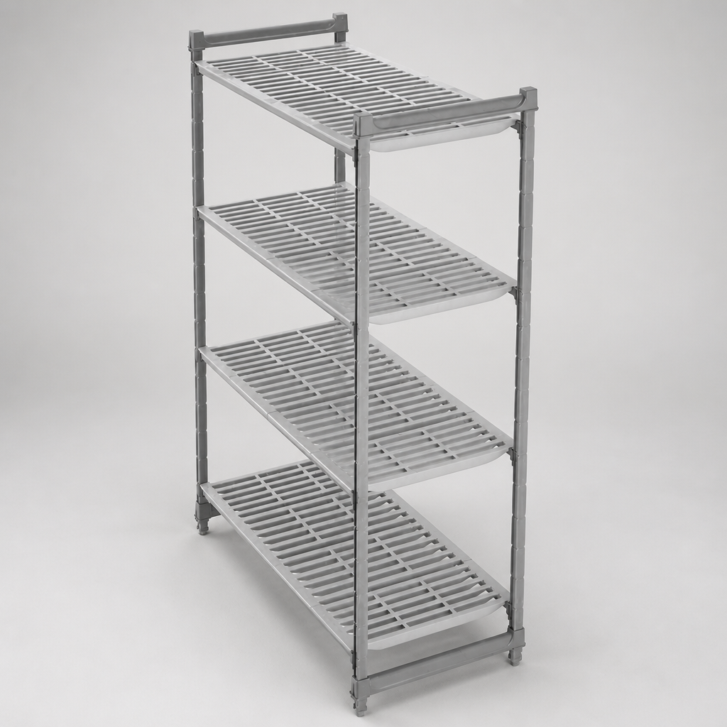 Commercial Cold Room Racking 4 Tier Shelving Unit 1830 x 765mm