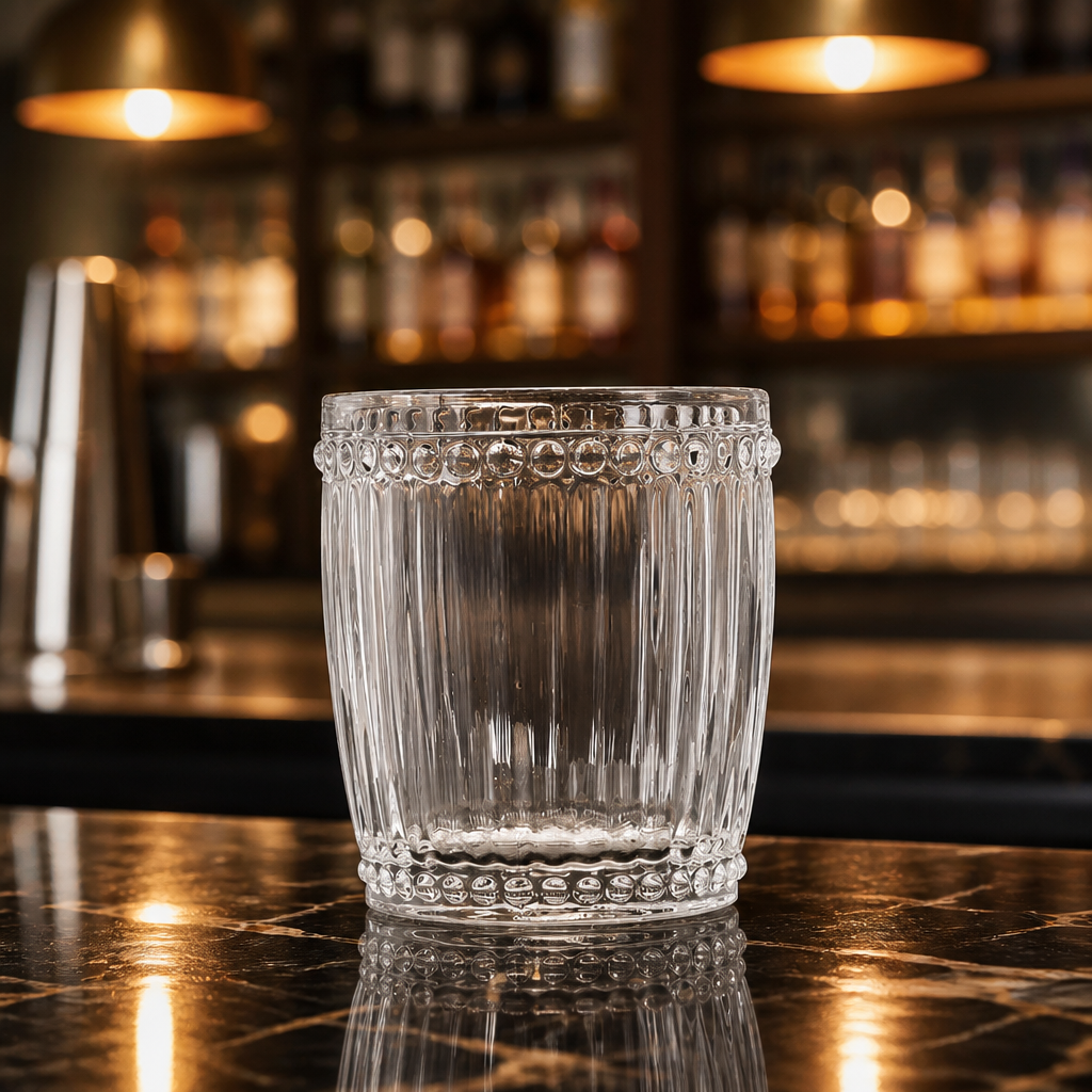 Commercial Whisky Glasses 325ml Ribbed Design 6 Pack