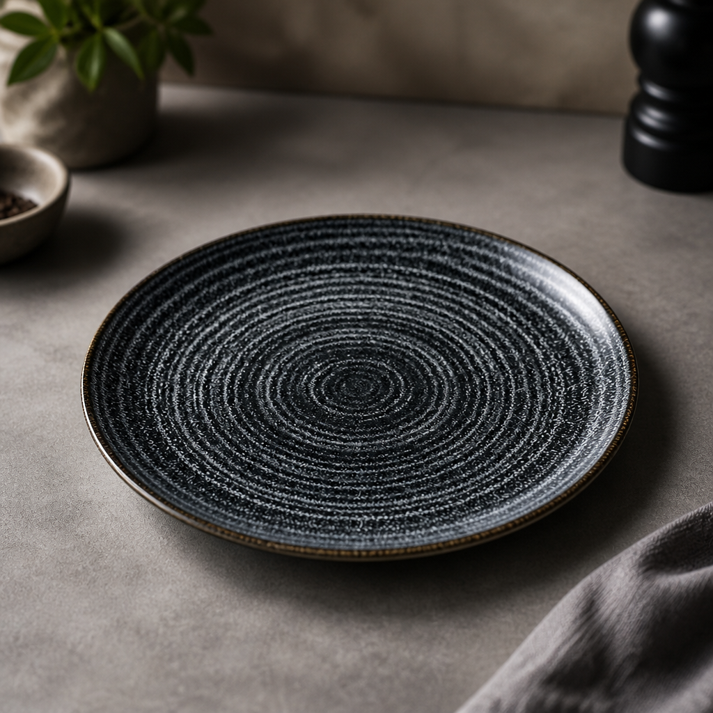 Commercial Coupe Plates 165mm Charcoal Black 12 Pack